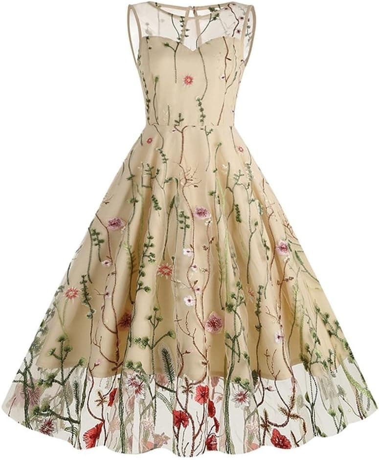 Vintage Floral Midi Dress - Thumbnail 2