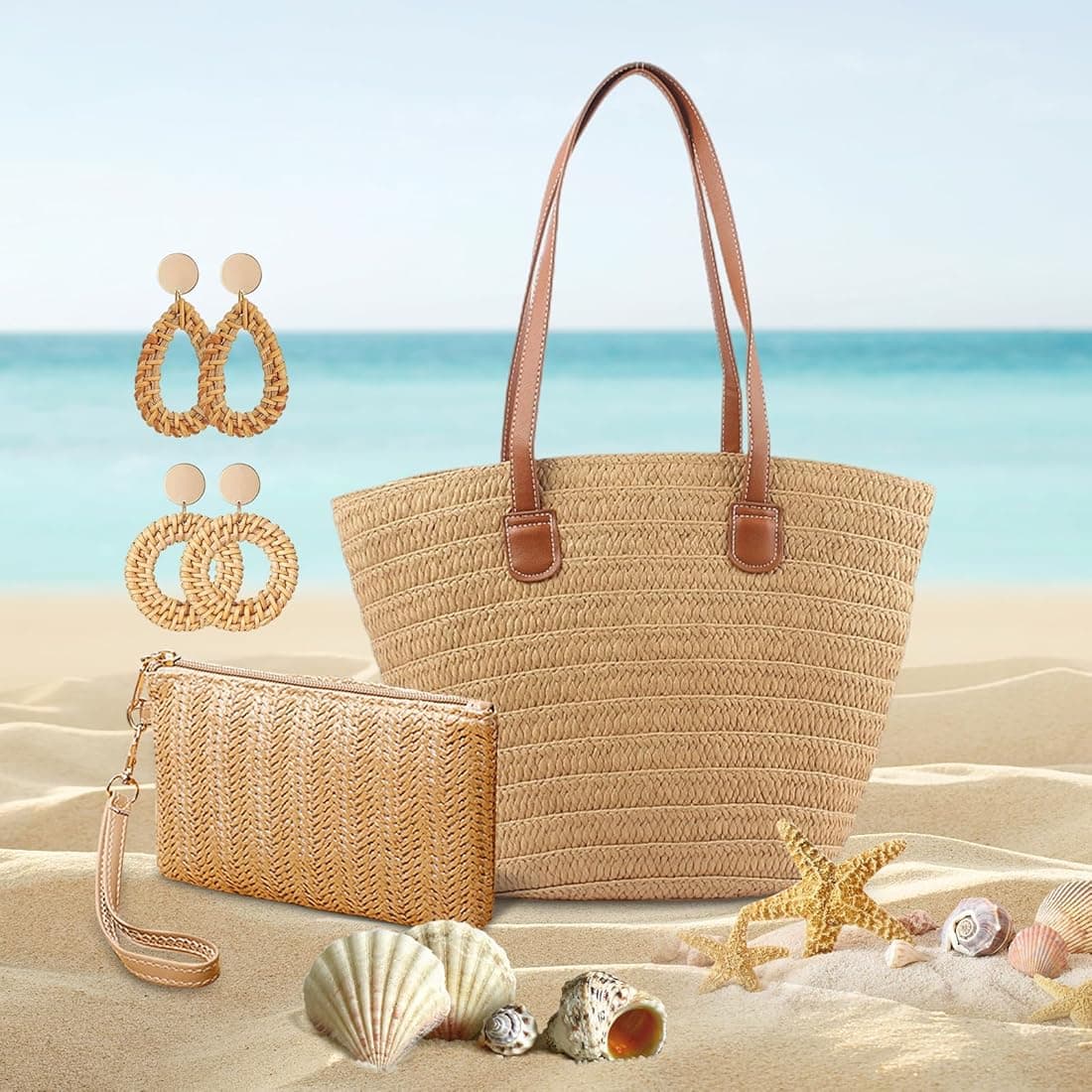 Woven Straw Tote